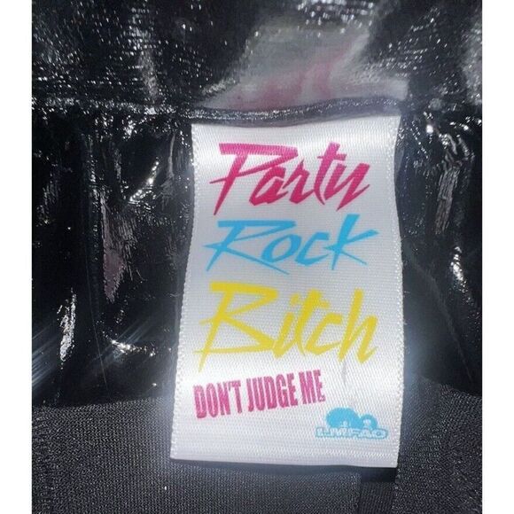 Rare LMFAO Sorry For Party Rockin Patent jacket Grunge, Rock, Metal,small - Picture 14 of 16